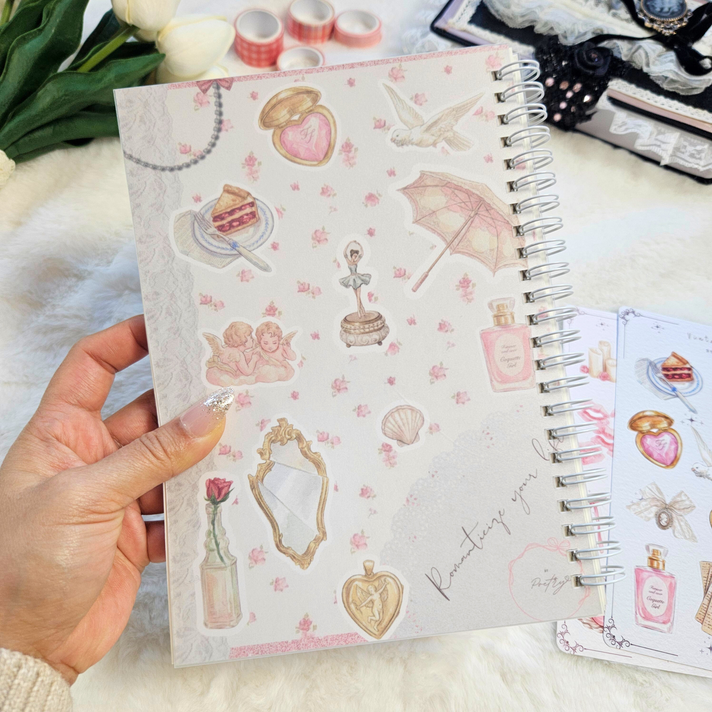 Romanticize Your Life Reusable Release Paper Book for Sticker Collecting