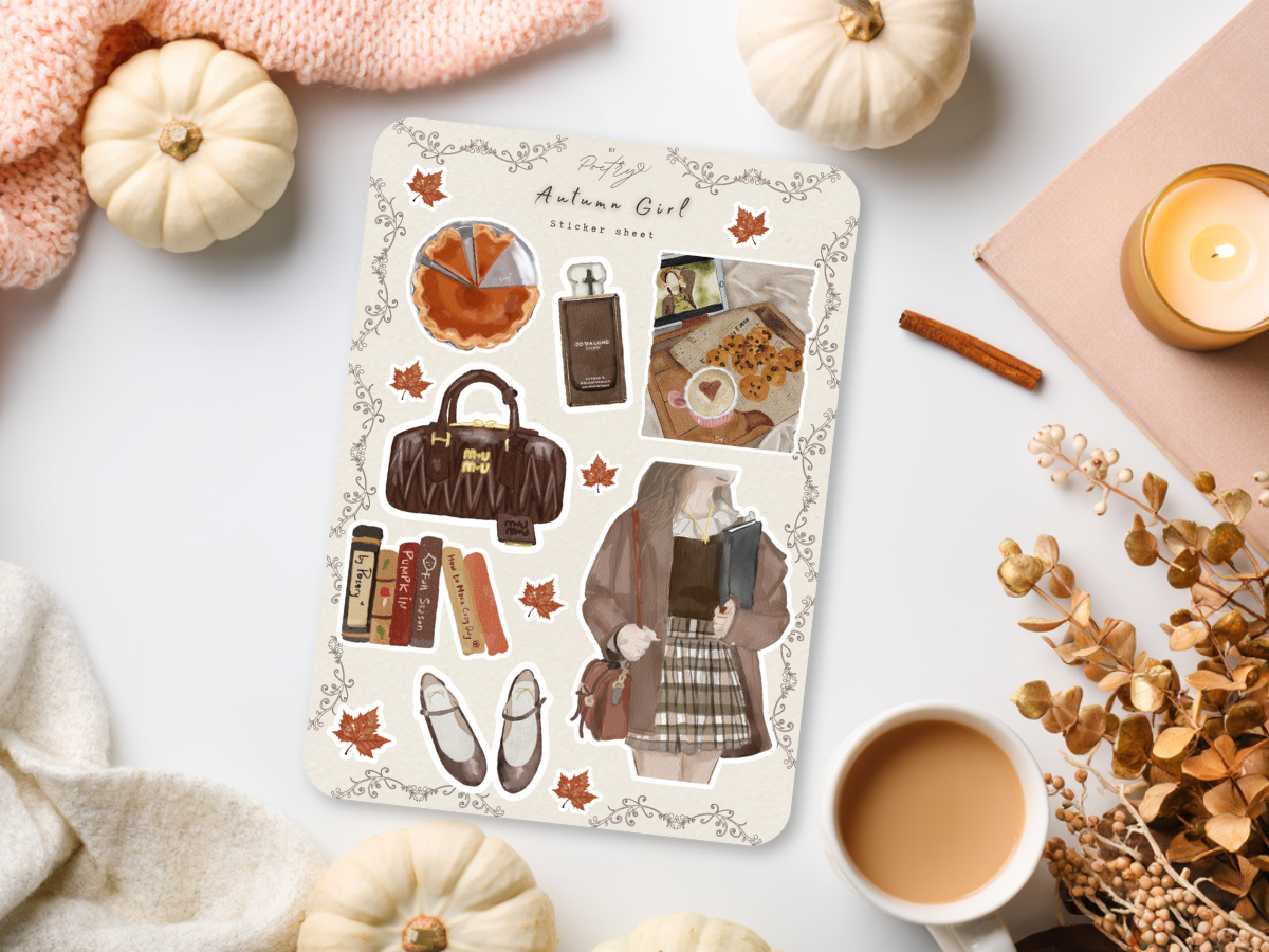Autumn Girl Sticker Sheet