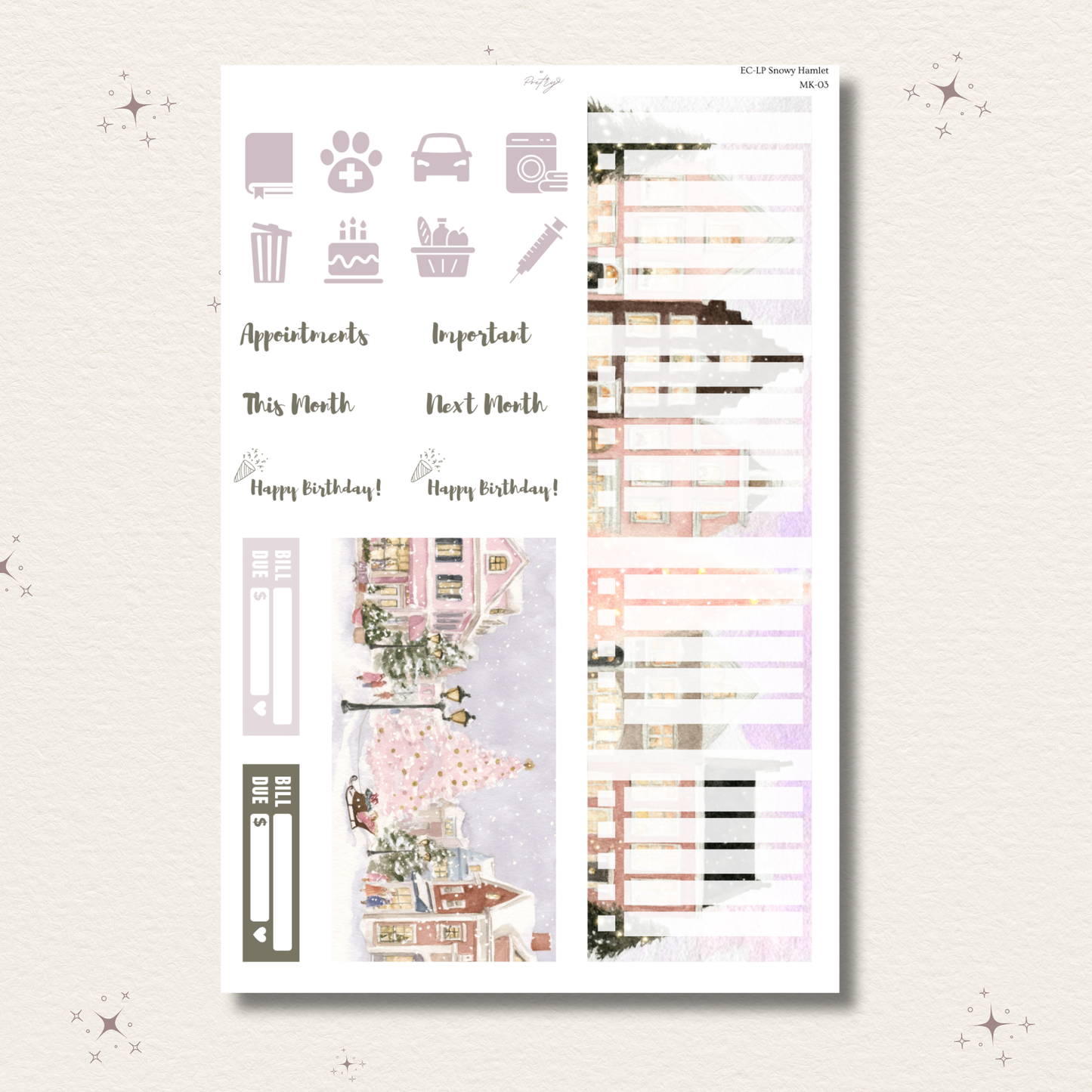 Snowy Hamlet Monthly Kit