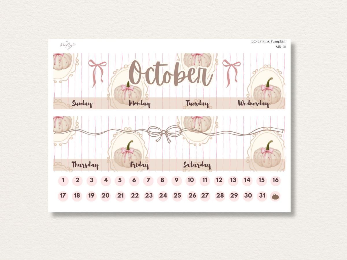 Pink Pumpkin Monthly KIT