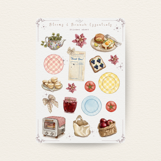 Blooms & Brunch Essentials Sticker Sheet