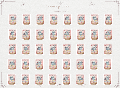 Laundry Icon Doodle Stickers | Planner & Journal Mini Icons