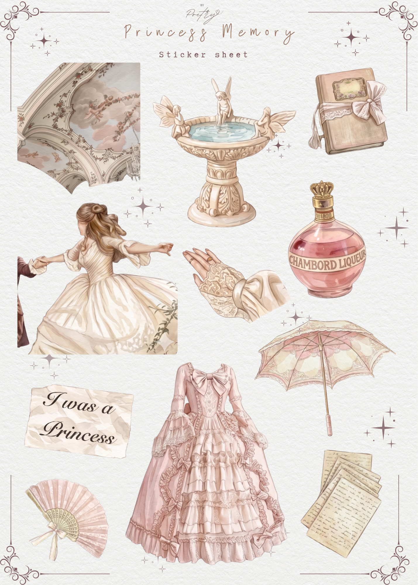 Princess Memory Sticker Sheet