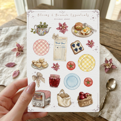 Blooms & Brunch Essentials Sticker Sheet