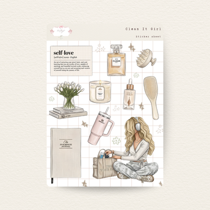 Clean It Girl Sticker Sheet
