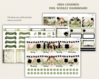 FOIL Lucky Girl March Monthly Kit | Erin Condren 7x9 Planner