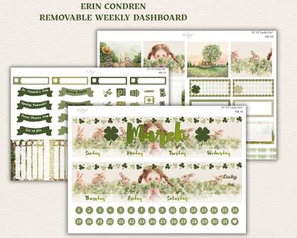 FOIL Lucky Girl March Monthly Kit | Erin Condren 7x9 Planner