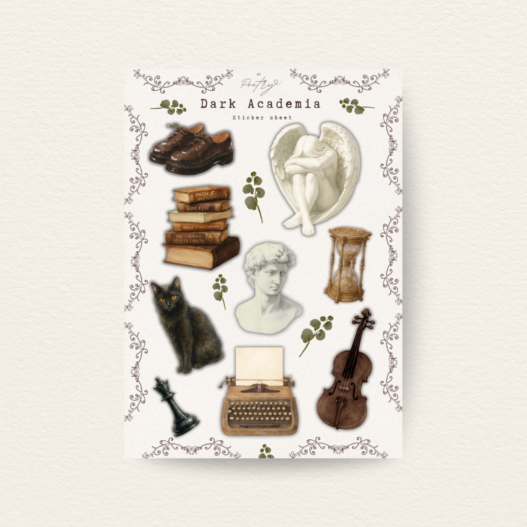 Dark Academia Sticker Sheet