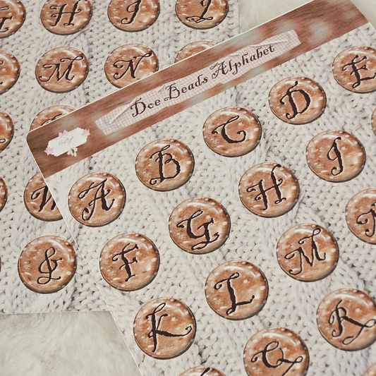 Doe Beads Alphabet Sticker Sheet