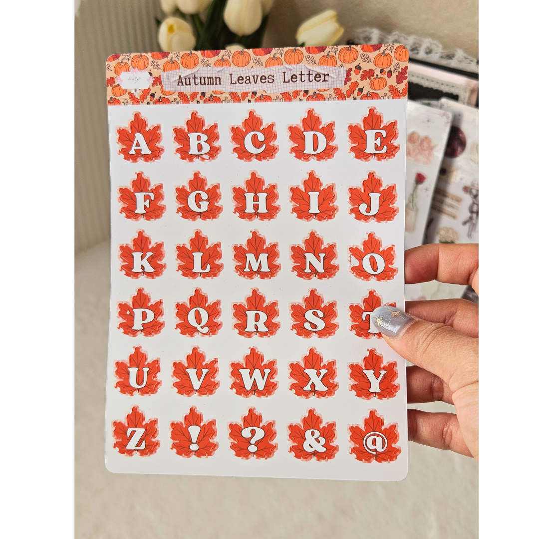Autumn Leaves Letter Sticker Sheet
