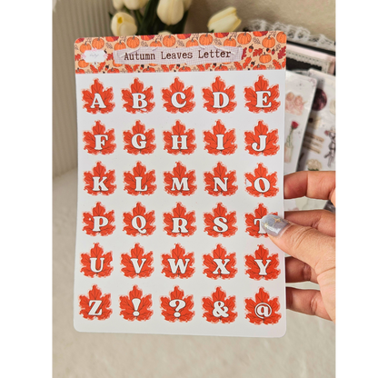 Autumn Leaves Letter Sticker Sheet