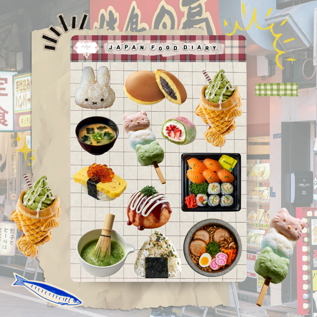 Japan Food Diary  Sticker Sheet
