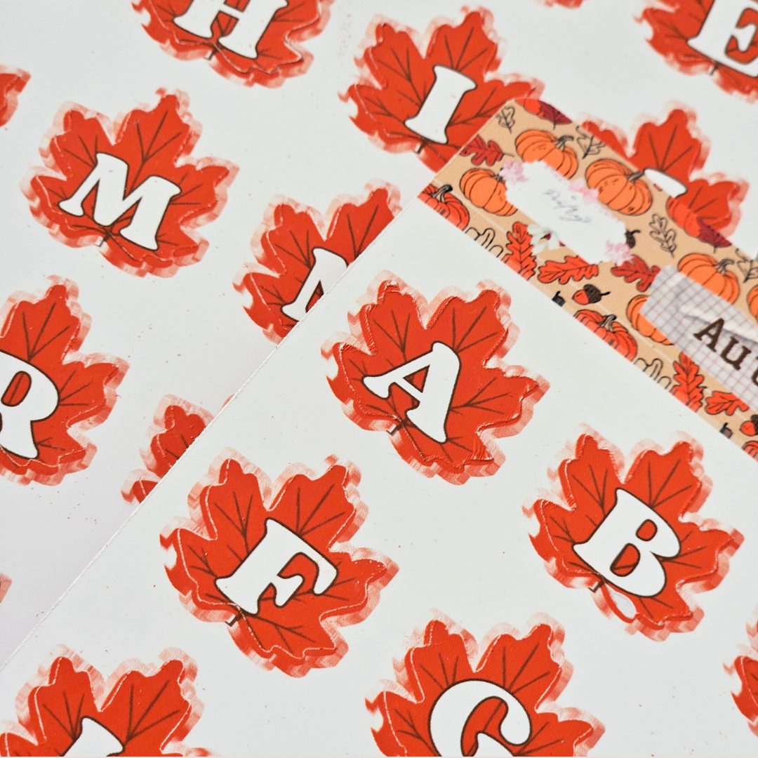 Autumn Leaves Letter Sticker Sheet