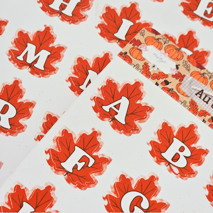 Autumn Leaves Letter Sticker Sheet