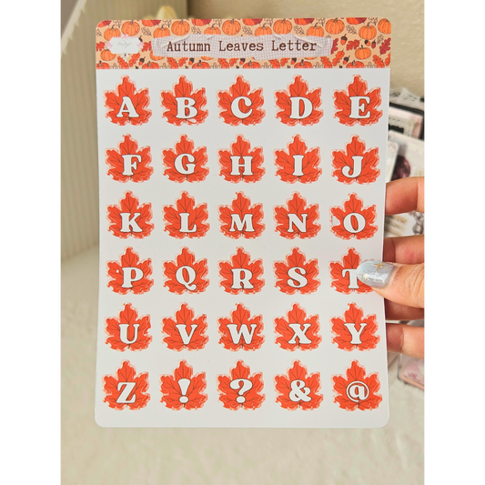 Autumn Leaves Letter Sticker Sheet