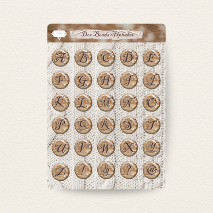 Doe Beads Alphabet Sticker Sheet