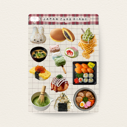 Japan Food Diary  Sticker Sheet