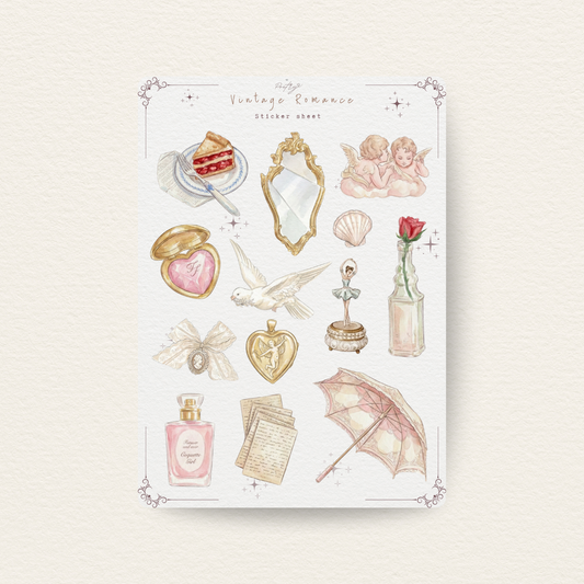 Vintage Romance Sticker Sheet