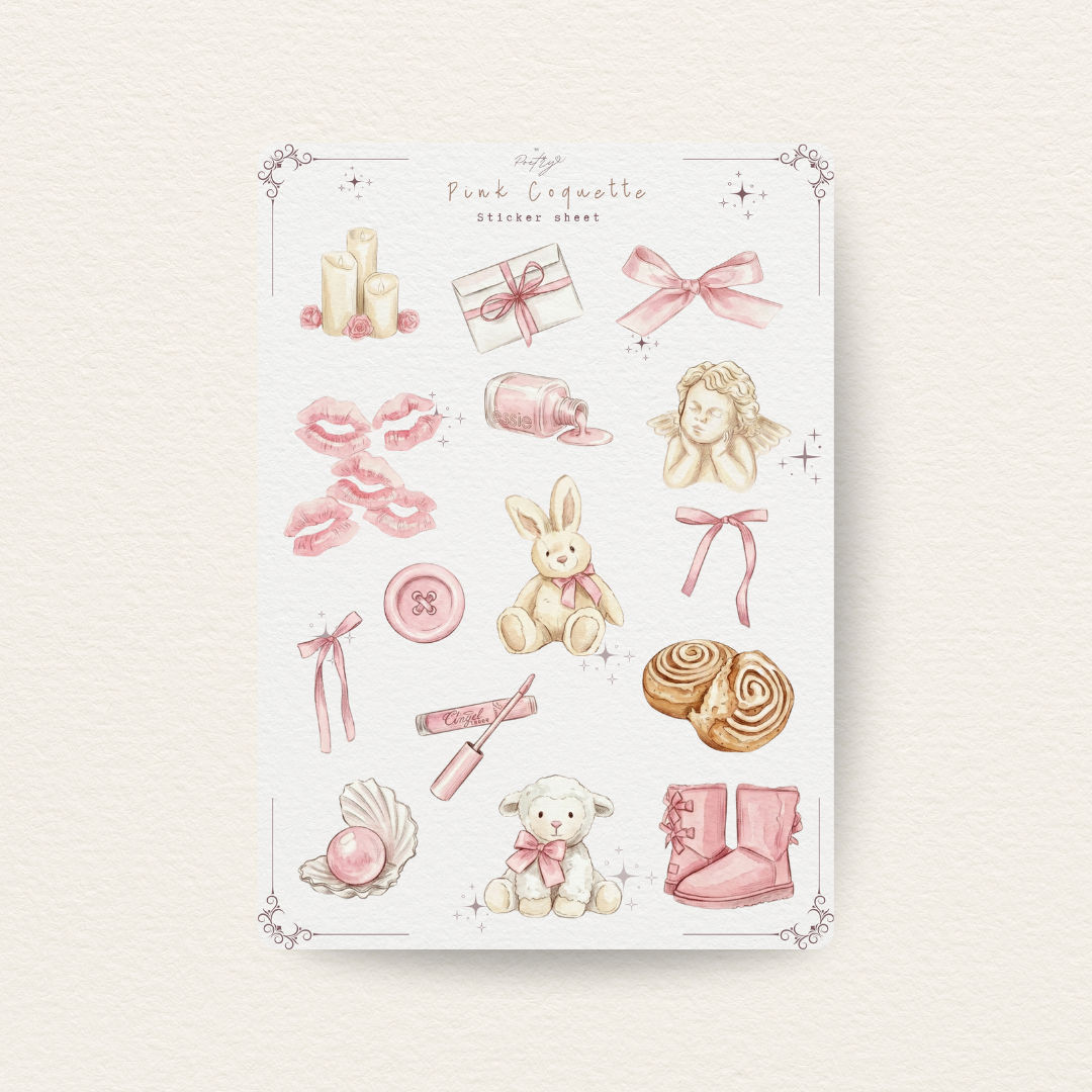Pink Coquette Sticker Sheet