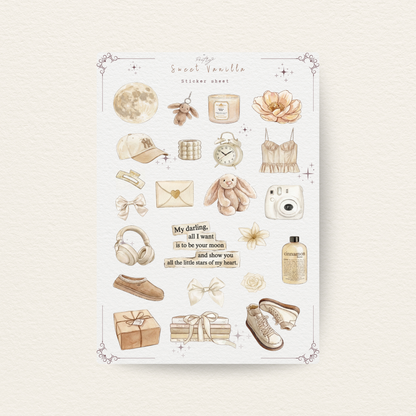 Sweet Vanilla - Watercolor Sticker Sheet