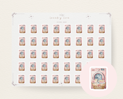 Laundry Icon Doodle Stickers | Planner & Journal Mini Icons
