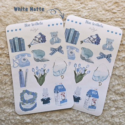Blue Aesthetic Sticker Sheet