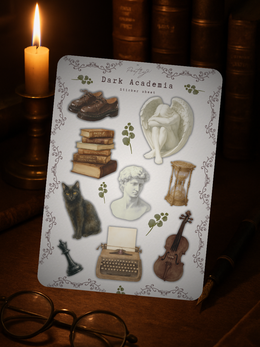 Dark Academia Sticker Sheet