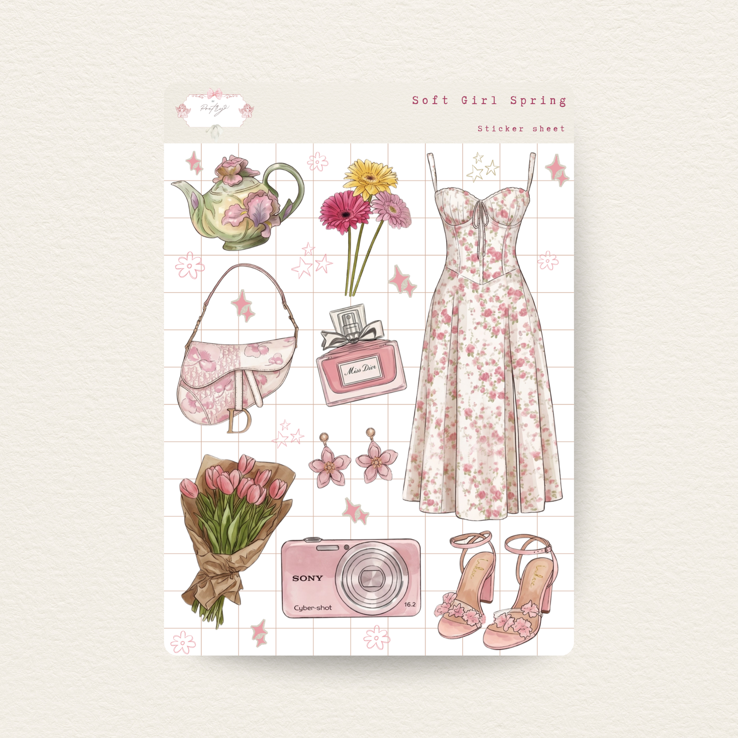 Soft Girl Spring Sticker Sheet