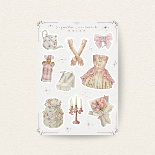 Coquette Candlelight Sticker Sheet