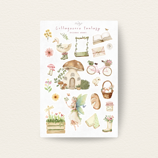 Cottagecore Fantasy Sticker Sheet