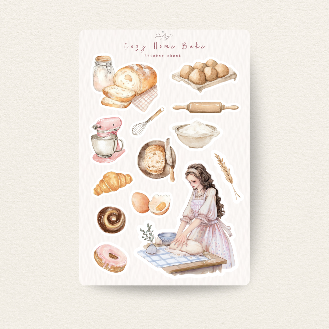 Cozy Home Bake Sticker Sheet