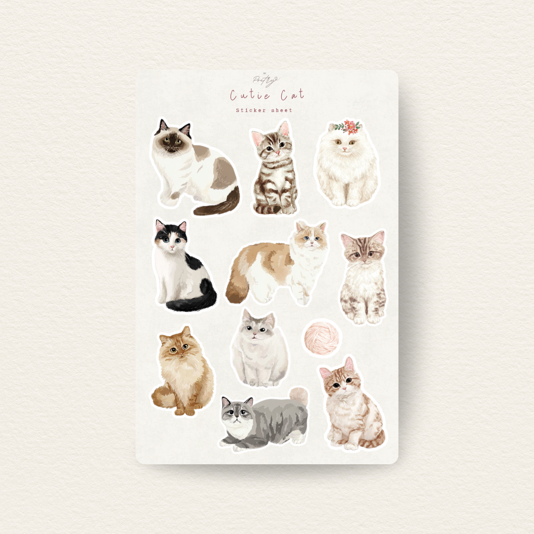 Cutie Cat Sticker Sheet