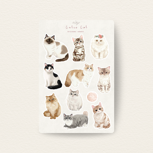 Cutie Cat Sticker Sheet