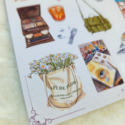 She Loves Art Sticker Sheet